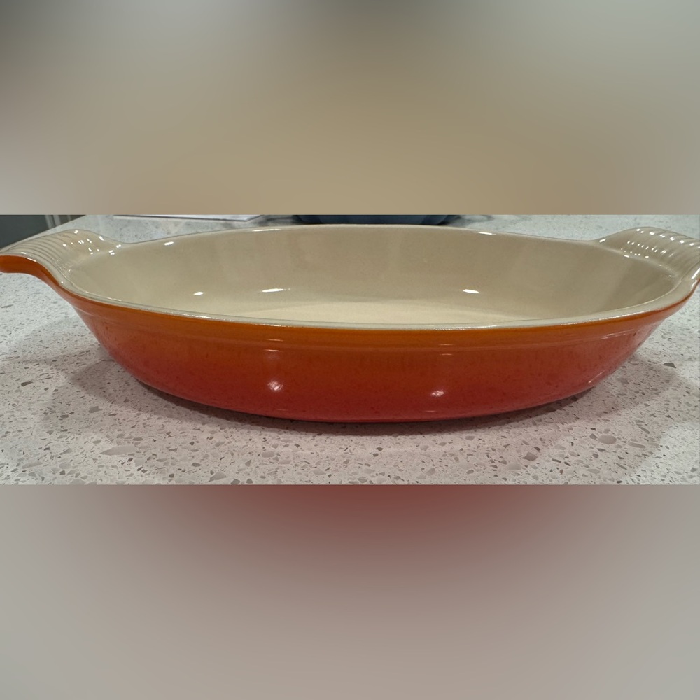 Le Creuset 14 inch Oval Baking Dish in Flame Color